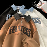 Men Hoodie Polo Collar Sweater Men's Winter Coat Autumn Winter Coat