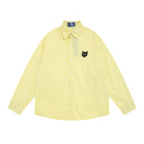 Men Long Sleeved T Shirt I Minimalist Long Sleeve Shirt Boys Spring and Autumn Japanese Style Loose Casual Polo Collar Shirt