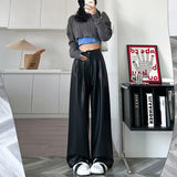 Palazzo Pants Slimming Casual Cool Loose Wide-Leg Pants for Women Autumn and Winter