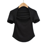Women T-Shirt Short-Sleeved T-shirt Women's Summer Slim Top