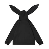 Men Hoodie Long Ears Hooded Cardigan Clothing Men's Loose Solid Color Casual