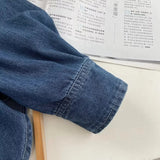 Women T-Shirt Women's Washed Denim Shirt Jacket Long Sleeve Retro