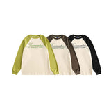 Unisex Jacket Autumn Cracking Patchwork round Neck Sweaters Women's Clothing