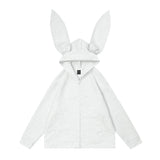 Men Hoodie Long Ears Hooded Cardigan Clothing Men's Loose Solid Color Casual