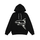 Palm Angle Hoodie Palm Angels Sketch Broken Shark Letter Hooded Sweater for Men and Women