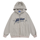 Men Hoodie Hooded Jacket Men's Loose Spring and Autumn Embroidered Cardigan Sweater