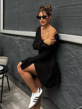 Women Sweater Dress Dress Short Skirt Autumn and Winter Knitted Dress
