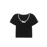 Women T-Shirt Summer Slim Short-Sleeved Tops round Neck T-shirt for Women