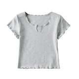 Women T-Shirt Retro Top T-shirt with Short Sleeves Women