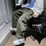 Men Sweatpants Men's Autumn Straight Wide Leg Overalls