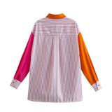 Women T-Shirt Women's Mid-Length Loose Shirt Autumn Casual Long Sleeve