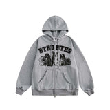 Unisex Jacket Fall Letter Print Jacket Women's Clothing