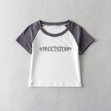 Women T-Shirt Short-Sleeved T-shirt Women's Slim-Fit Retro Ins Top