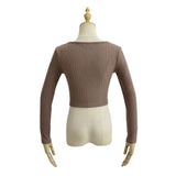 Women T-Shirt Top Women's Autumn and Winter Slim Fit Long-Sleeved T-shirt