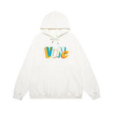 Men Hoodie Loose Letter Print Hooded Men Spring and Autumn Long Sleeve Top