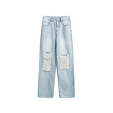 Unisex Jeans Vintage Men's and Women's Loose Straight Jeans