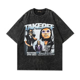 Men T Shirt HipHop Fashion Brand Printing Half Sleeve Tvintage Short Sleeve T-shirt