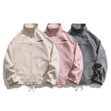 Unisex Jacket Autumn Deerskin Velvet Embroidered Coat for Girls