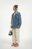 Unisex Jacket Autumn Ethnic Style Denim Coat