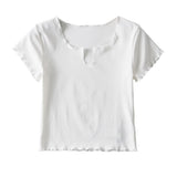 Women T-Shirt Retro Top T-shirt with Short Sleeves Women