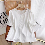 Women T-Shirt Shirt Women's Spring Loose Design Shirt