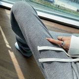 Palazzo Pants Wide-Leg Pants Women's Autumn and Winter Casual Knitted Pants Spring and Autumn