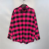 Palm Angle Hoodie Palm Angels Logo Plaid Long Sleeve Shirt for Men and Women