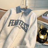 Men Hoodie Polo Collar Sweater Men's Winter Coat Autumn Winter Coat