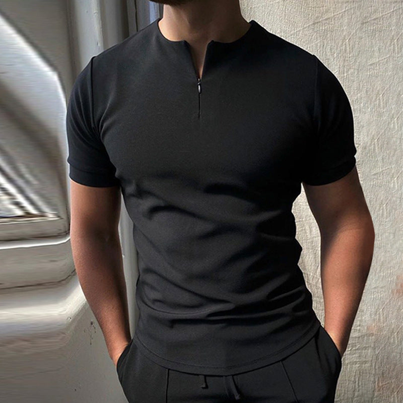 Men T Shirt Men's Casual Short Sleeve Summer Casual Slim Fit