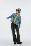 Unisex Jacket Autumn Short Frayed Hem Denim Coat Women's Clothing