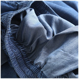 Women Skirt Summer Elastic Waist Skirt Women's Denim Skirt