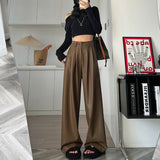 Palazzo Pants Slimming Casual Cool Loose Wide-Leg Pants for Women Autumn and Winter
