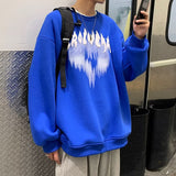Men Hoodie round Neck Sweater Men's Autumn Top Spring and Autumn Coat