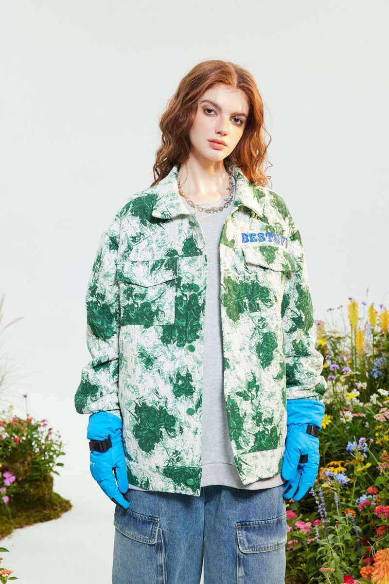 Unisex Jacket Autumn Yarn-Dyed Embroidered Jacket Women's Clothing