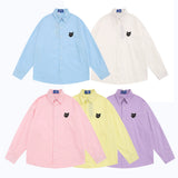 Men Long Sleeved T Shirt I Minimalist Long Sleeve Shirt Boys Spring and Autumn Japanese Style Loose Casual Polo Collar Shirt