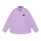 Men Long Sleeved T Shirt I Minimalist Long Sleeve Shirt Boys Spring and Autumn Japanese Style Loose Casual Polo Collar Shirt