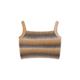 Women Sweater Striped Knitted Cardigan Casual Multicolor Cropped Sweater Coat