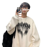 Men Hoodie round Neck Sweater Men's Autumn Top Spring and Autumn Coat