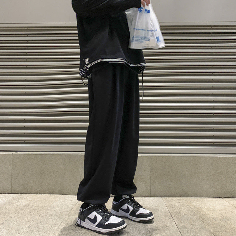 Men Sweatpants Hong Kong Style Casual Sports Pants Men's Autumn All-Matching Loose