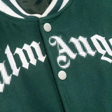 Palm Angle Jacket Palm Angels Embroidered Quilted Baseball Uniform for Men and Women Loose Jacket