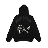 Palm Angle Hoodie Palm Angels Sketch Broken Shark Letter Hooded Sweater for Men and Women