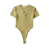 Women T-Shirt Summer Women's Short Sleeve Solid Color Slim Fit