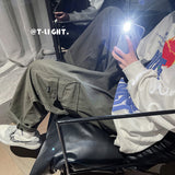 Men Sweatpants Men's Autumn Straight Wide Leg Overalls