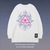 Men Long Sleeve Shirt Loose Long Sleeve T-shirt All-Matching Printed Casual