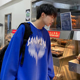Men Hoodie round Neck Sweater Men's Autumn Top Spring and Autumn Coat