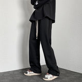 Men Sweatpants Breasted Split Pants Men's Summer Straight-Leg Pants Casual Pants