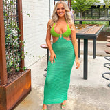 Women Sweater Dress Knitted Dress Sexy Spring and Summer Seaside Beach Dress