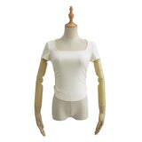 Women's T-Shirt Short-Sleeved T-shirt Women's Spring and Summer All-Match Slim Bottoming Shirt Top