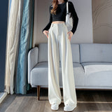 Palazzo Pants Women's Wide-Leg Pants Autumn and Winter Striped Pants Corduroy