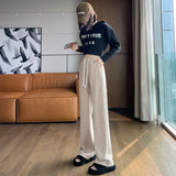 Palazzo Pants Wide-Leg Pants Women's Autumn and Winter Casual Knitted Pants Spring and Autumn
